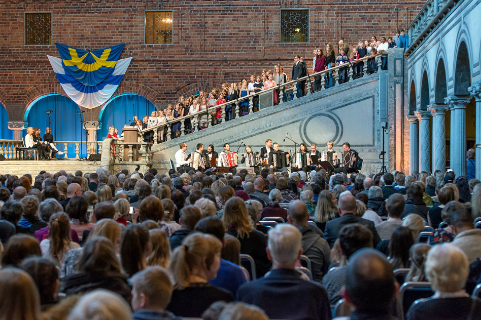 Sverigefinnarnas dag firades på Stockholms stadshus 24.2. 2017, året då Finland fyllde 100 år.